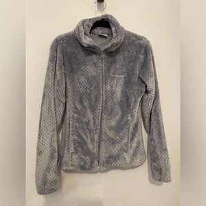 Columbia Gray Plush thick Long Sleeve with Full Zipper Size small RN69724